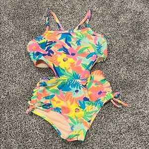 Cat & Jack Multicolor Floral Kids Swim One Piece